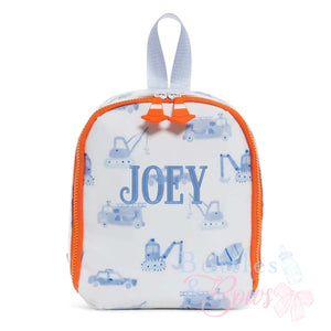 Construction Print Embroidered Lunchbox