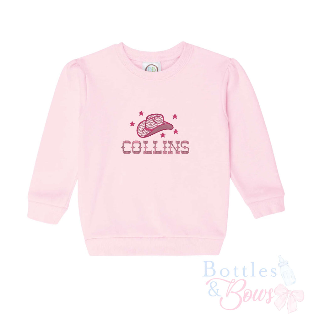 Light Pink Embroidered Sweatshirt