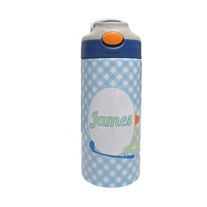 Custom Water Bottle with Pop-up Straw and Handle, Stainless Steel Insulated Sippy Cups