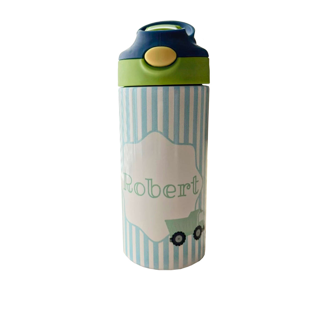 Custom Water Bottle with Pop-up Straw and Handle, Stainless Steel Insulated Sippy Cups