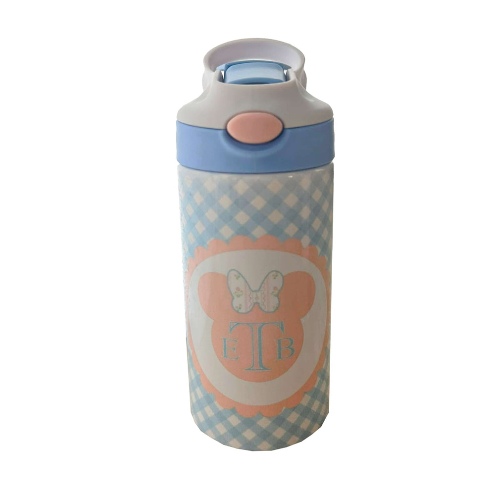 Custom Water Bottle with Pop-up Straw and Handle, Stainless Steel Insulated Sippy Cups