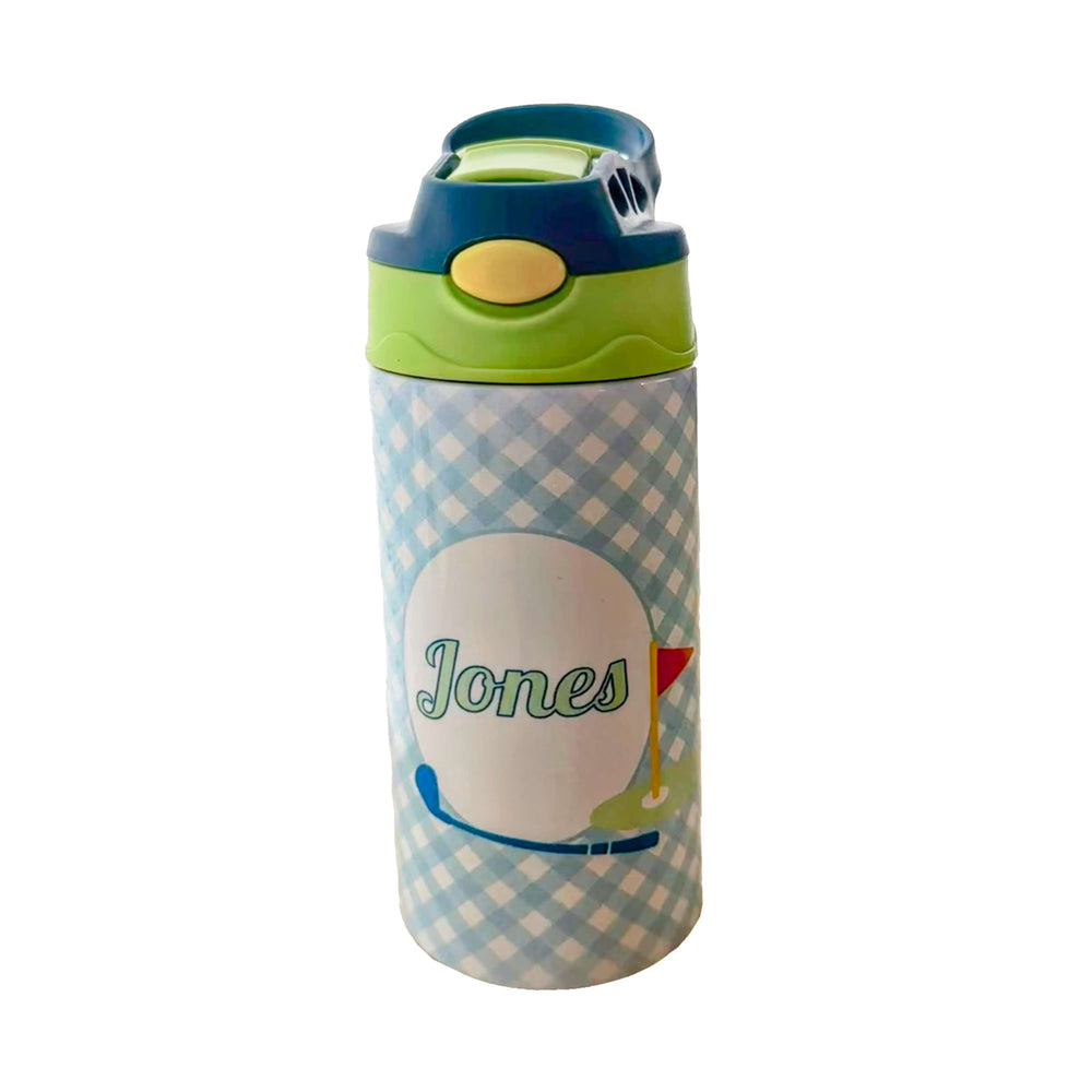 Custom Water Bottle with Pop-up Straw and Handle, Stainless Steel Insulated Sippy Cups