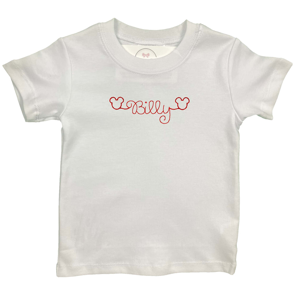 Mouse Name Embroidered Shirt