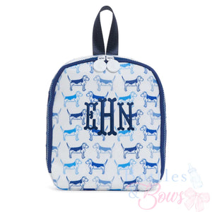 Dog Print Embroidered Lunchbox