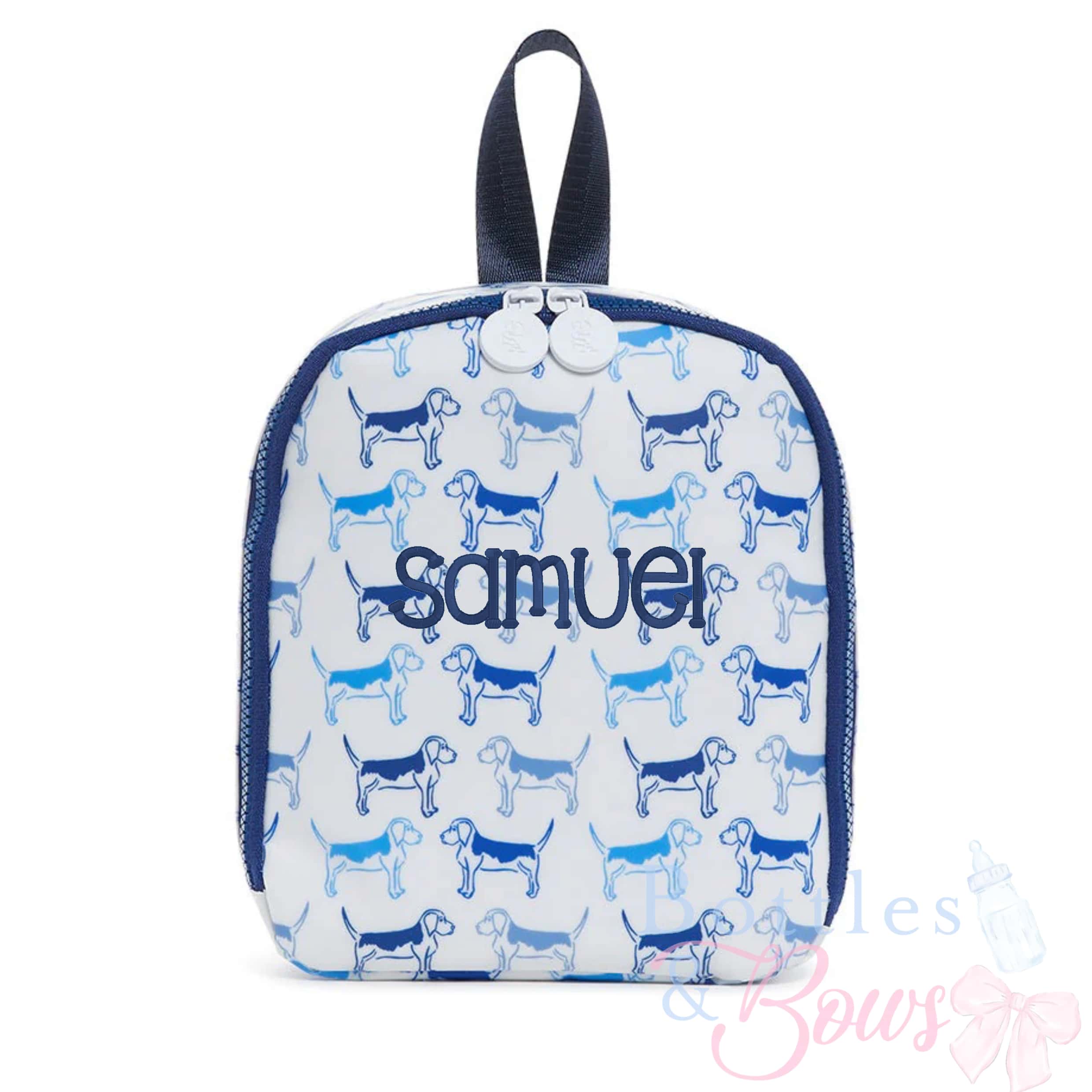 Dog Print Embroidered Lunchbox