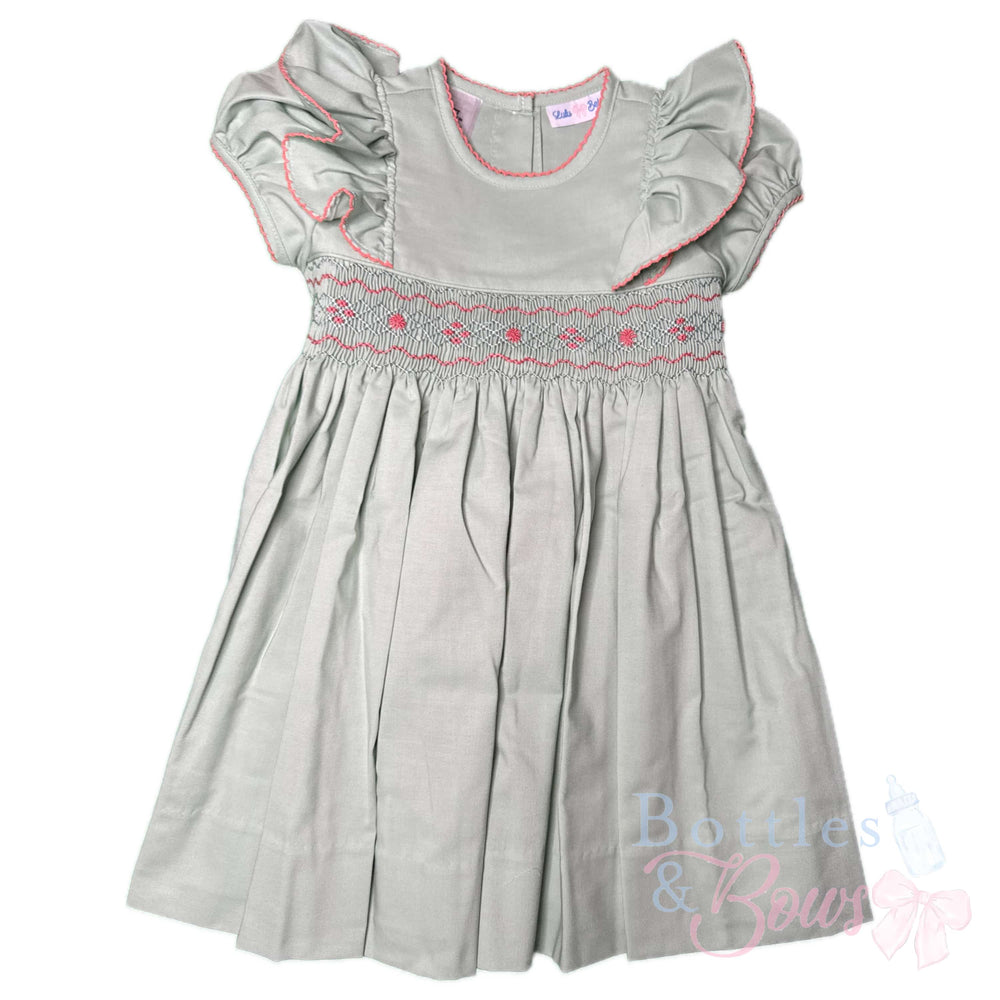 Sage Smocked Dress