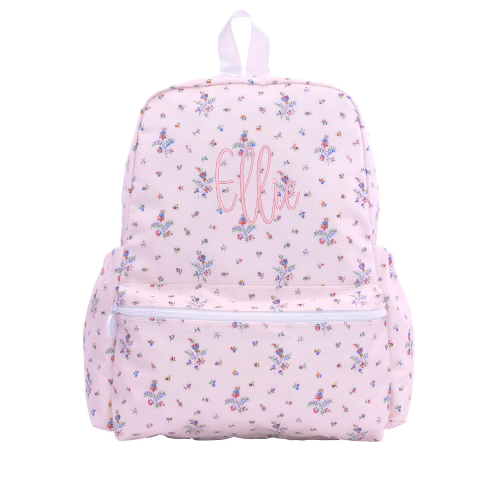 Pink Fleurie Embroidered Backpack