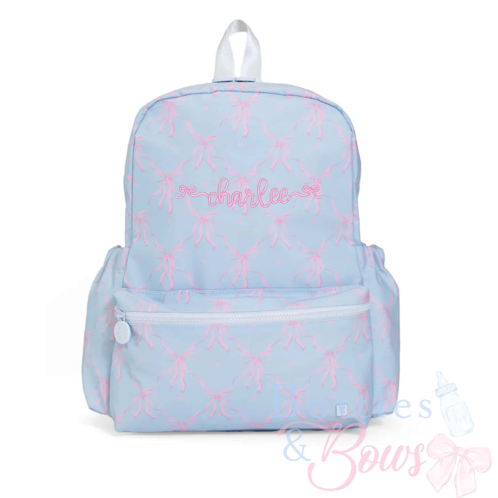 Eloise Bow Embroidered Backpack
