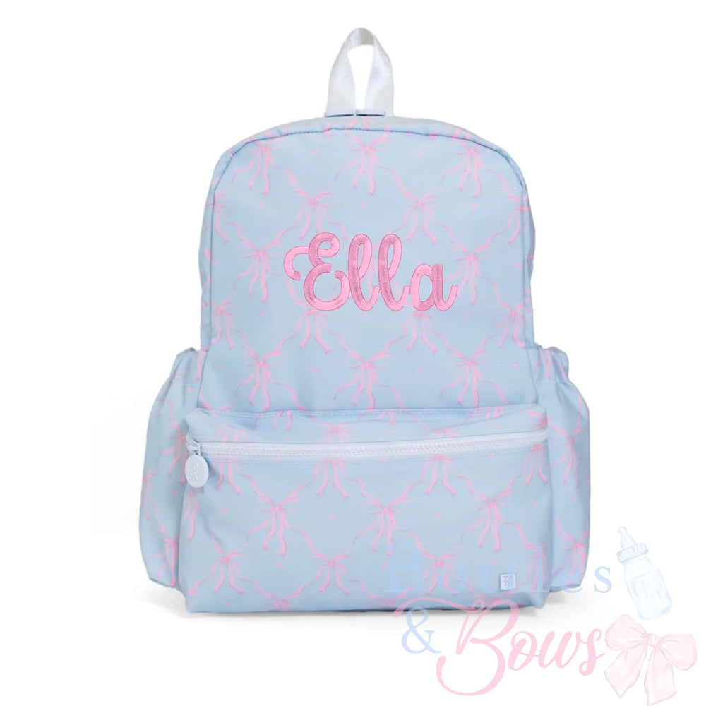 Eloise Bow Embroidered Backpack