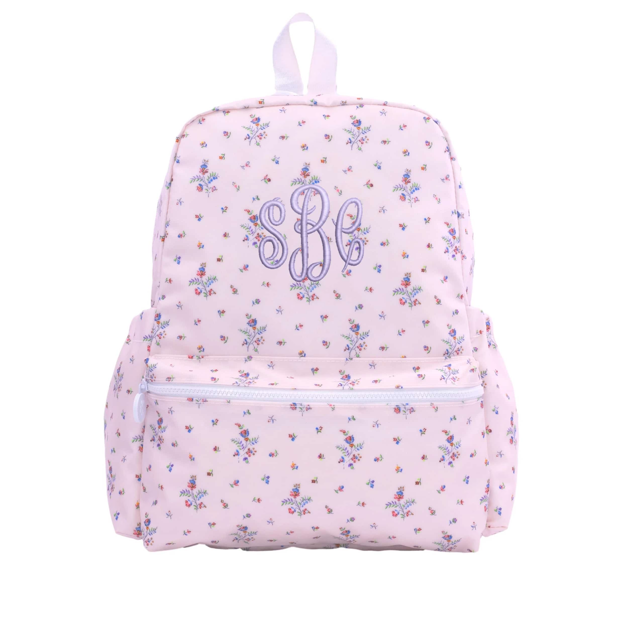 Pink Fleurie Embroidered Backpack