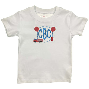 Firetruck Birthday Embroidered Shirt