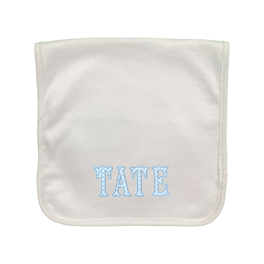 Fishtail Applique Embroidered Burp Cloth