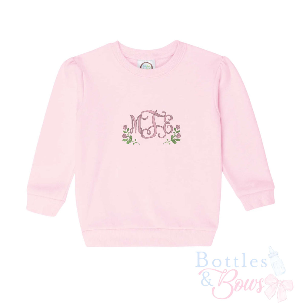 Light Pink Embroidered Sweatshirt