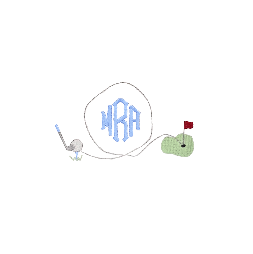 Golf Embroidery Design