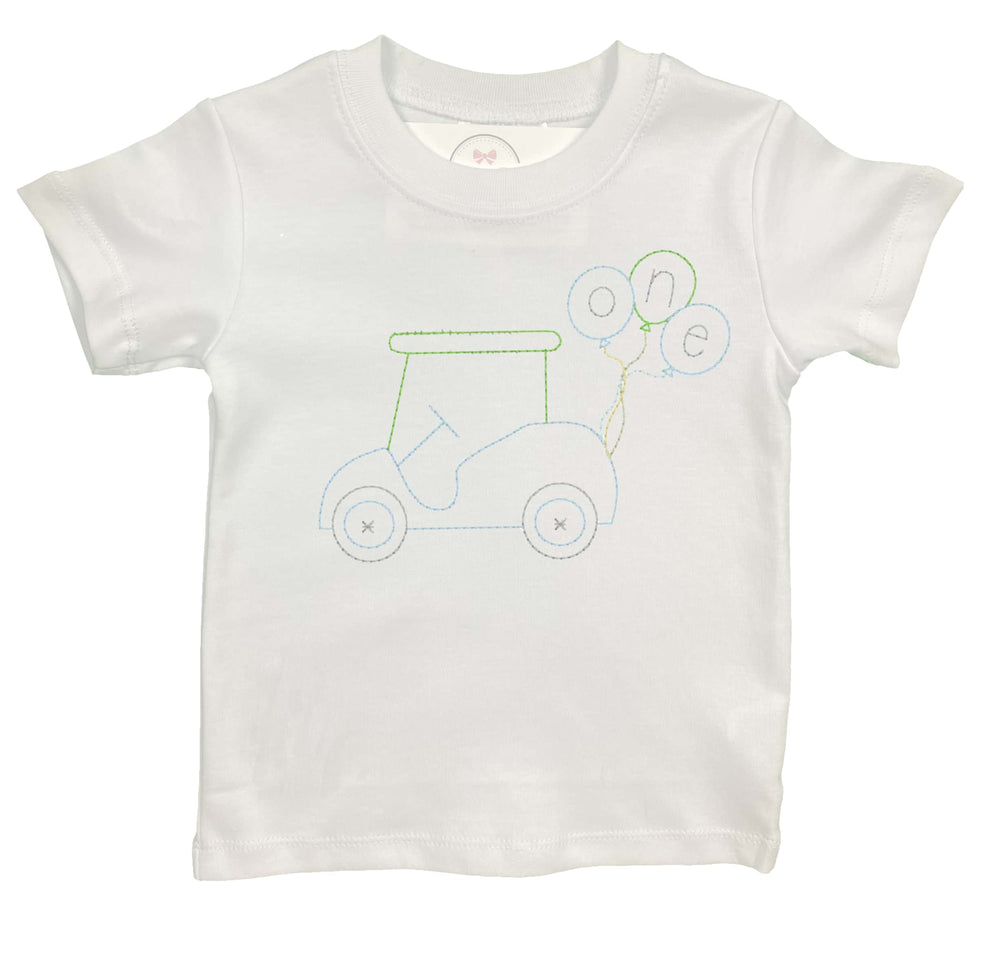 First Birthday Golf Embroidered Shirt