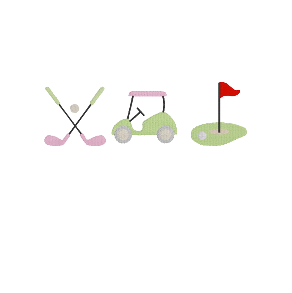 Golf Embroidery Design
