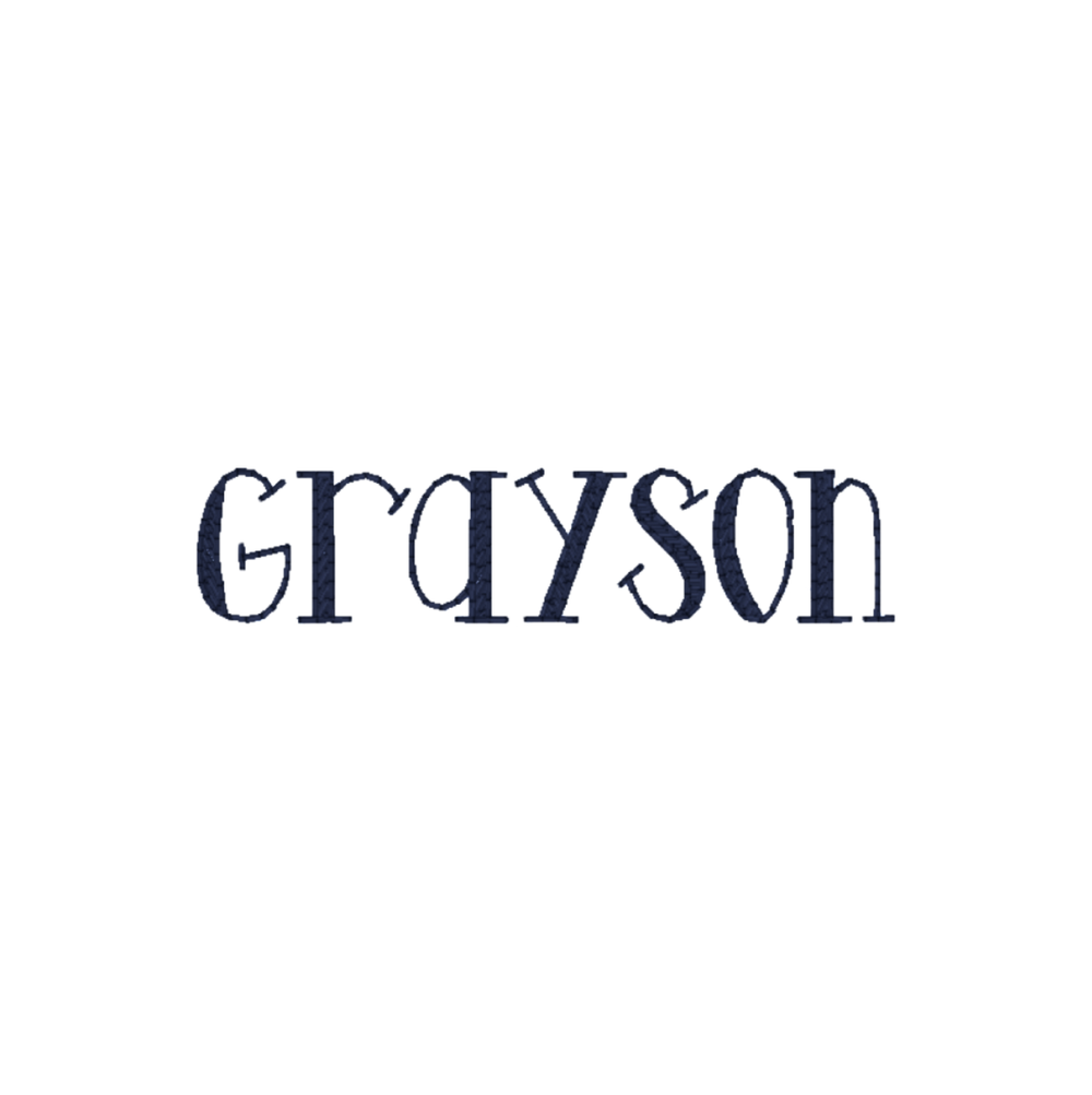 Grayson Embroidery Font