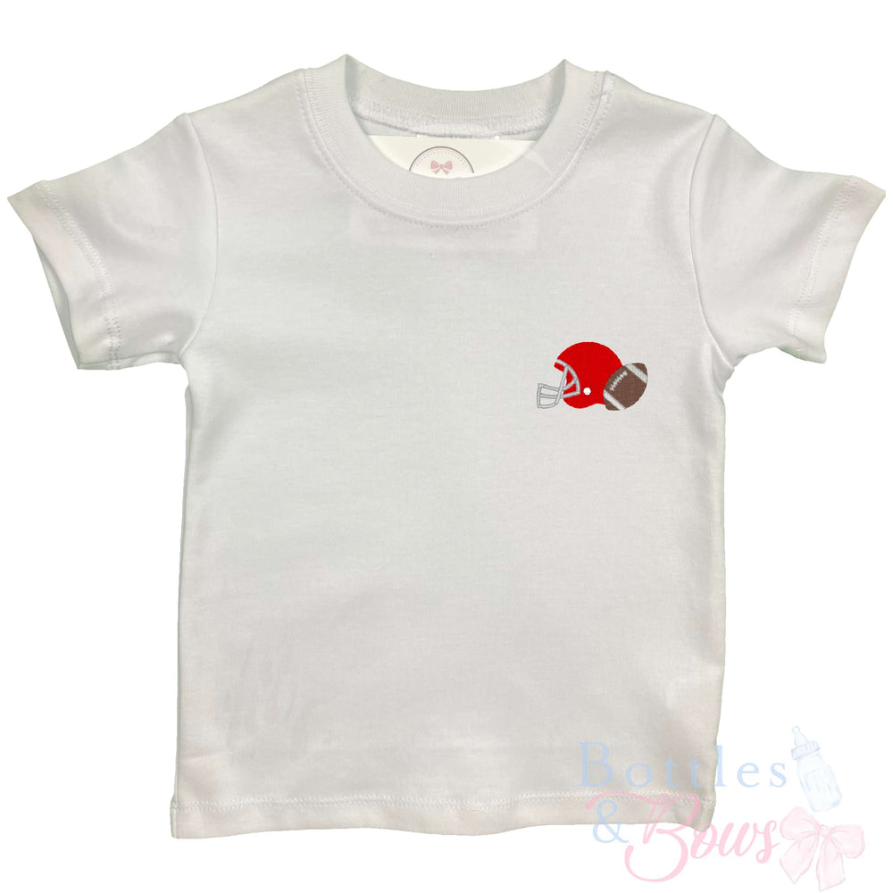 Helmet & Football Embroidered Shirt