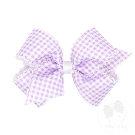 Medium Pastel Gingham Bow