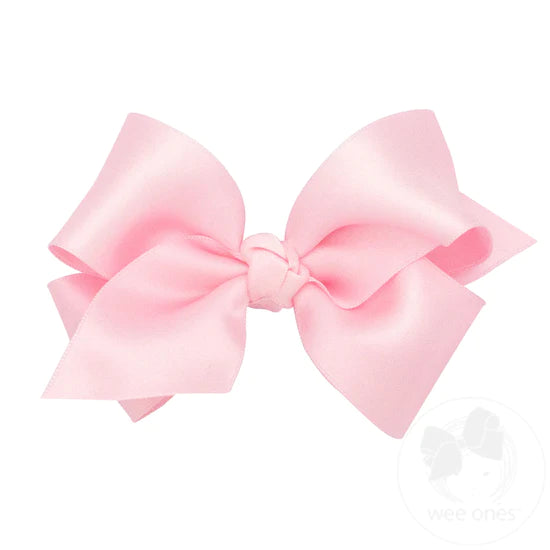 Small Satin Bow - Pink