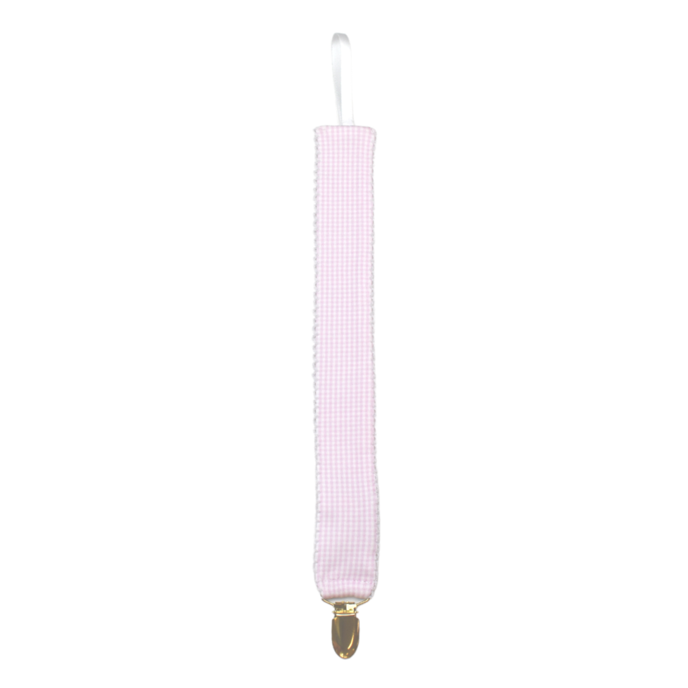 Legacy Pacifier Clip - Pink Mini Gingham