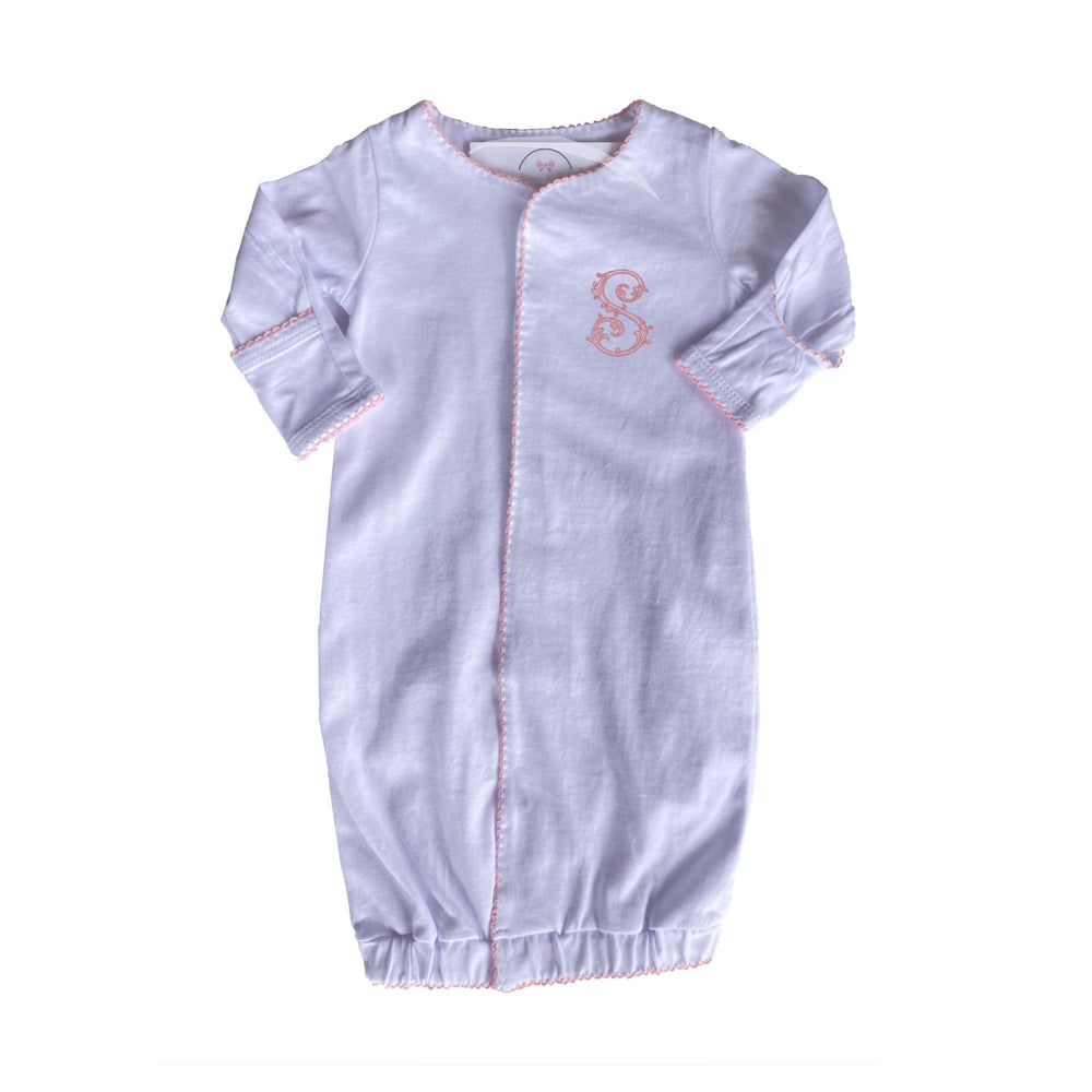 Vine Initial Embroidered Gown