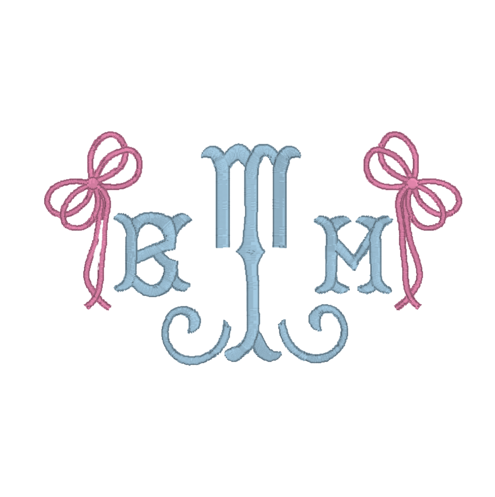 Side Bows Embroidery Design