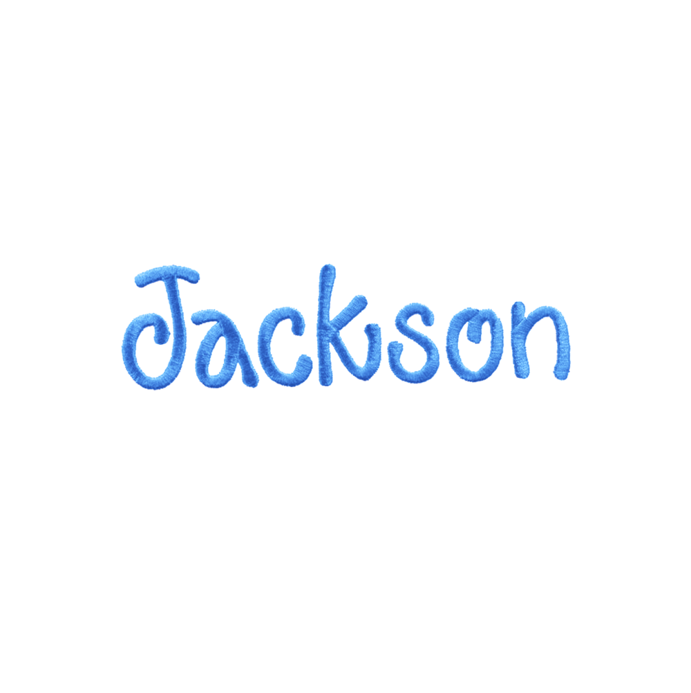 Jackson Lettering Transparent Embroidery Name Fonts – Bottles & Bows Boutique