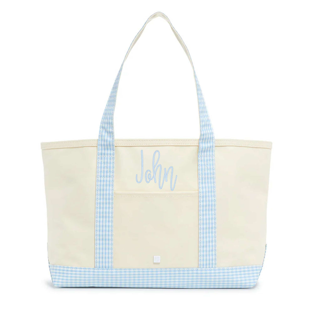 Medium Tote - Gingham Sky