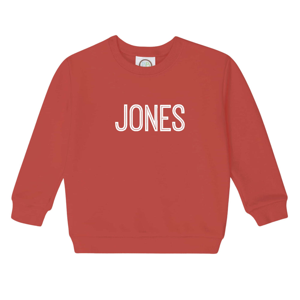 Boys Red Embroidered Sweatshirt
