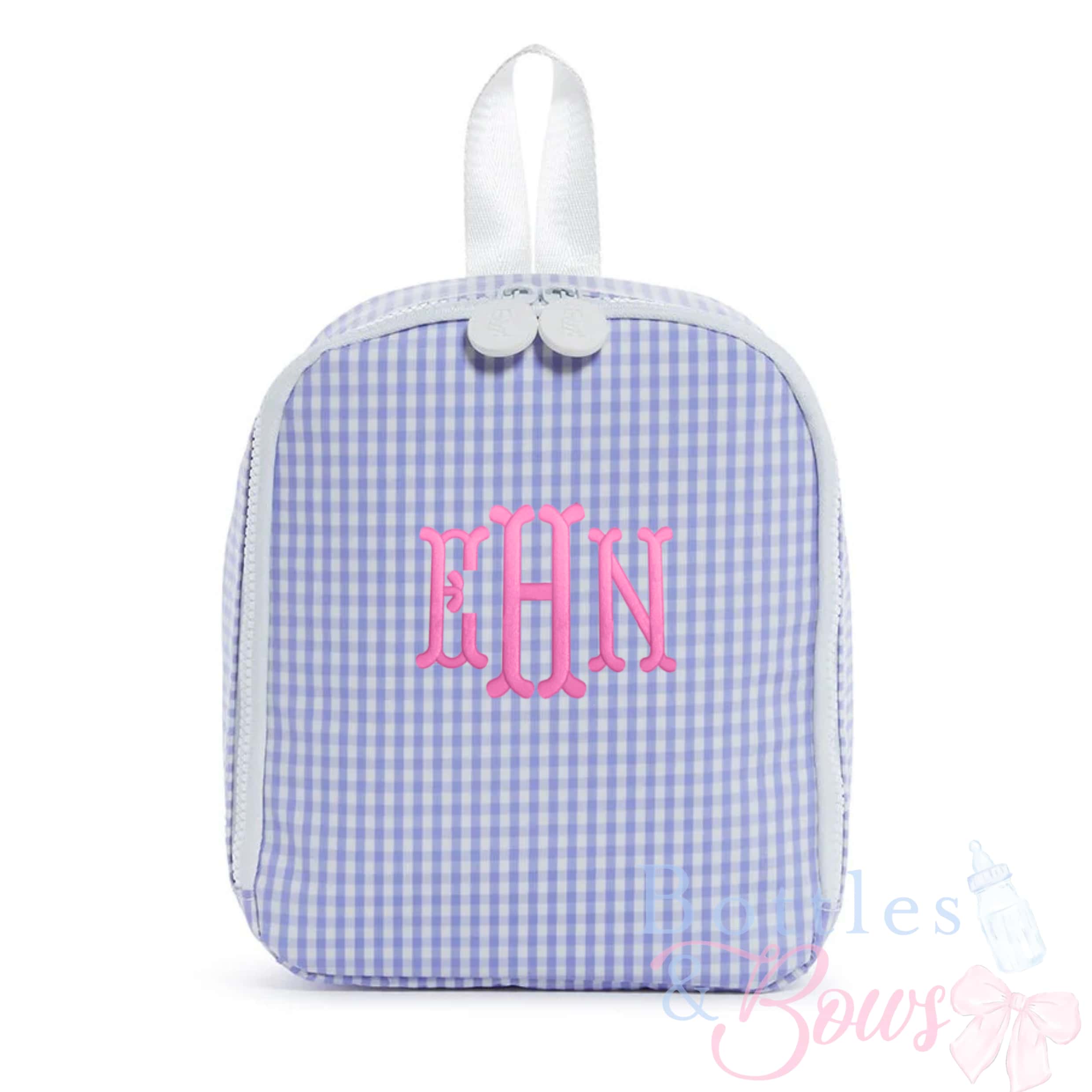 Lilac Gingham Embroidered Lunchbox - Thumbnail 4