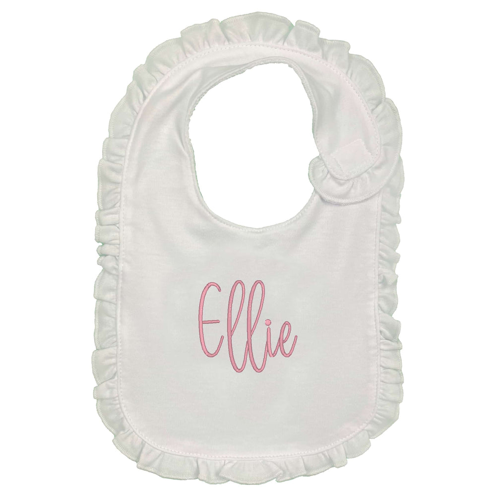 Script Name Embroidered Bib