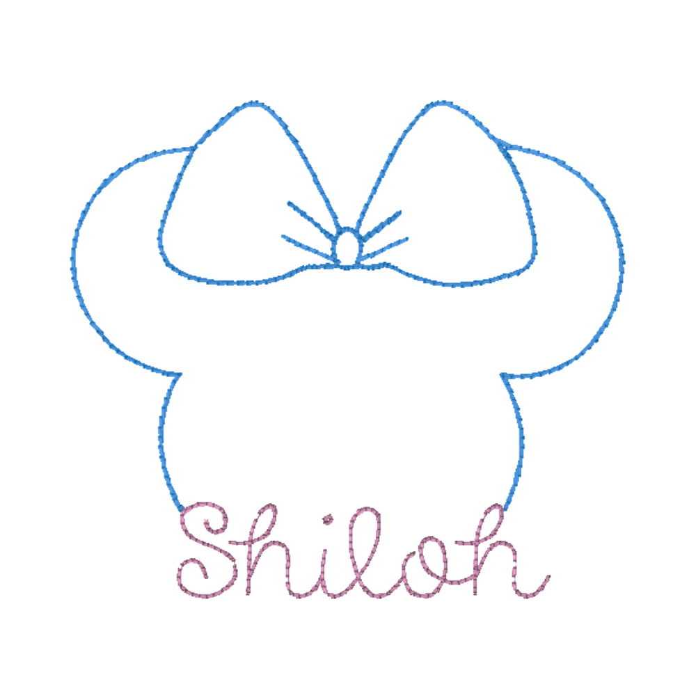 Mouse Outline Embroidery Design