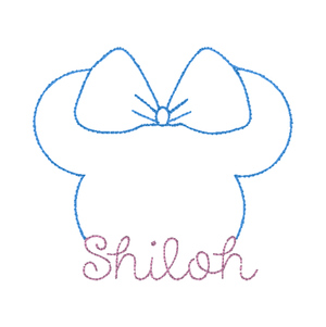 Mouse Outline Embroidery Design