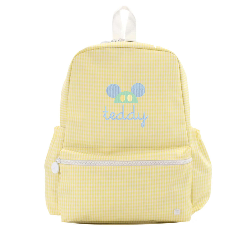 Buttercup Gingham Embroidered Backpack