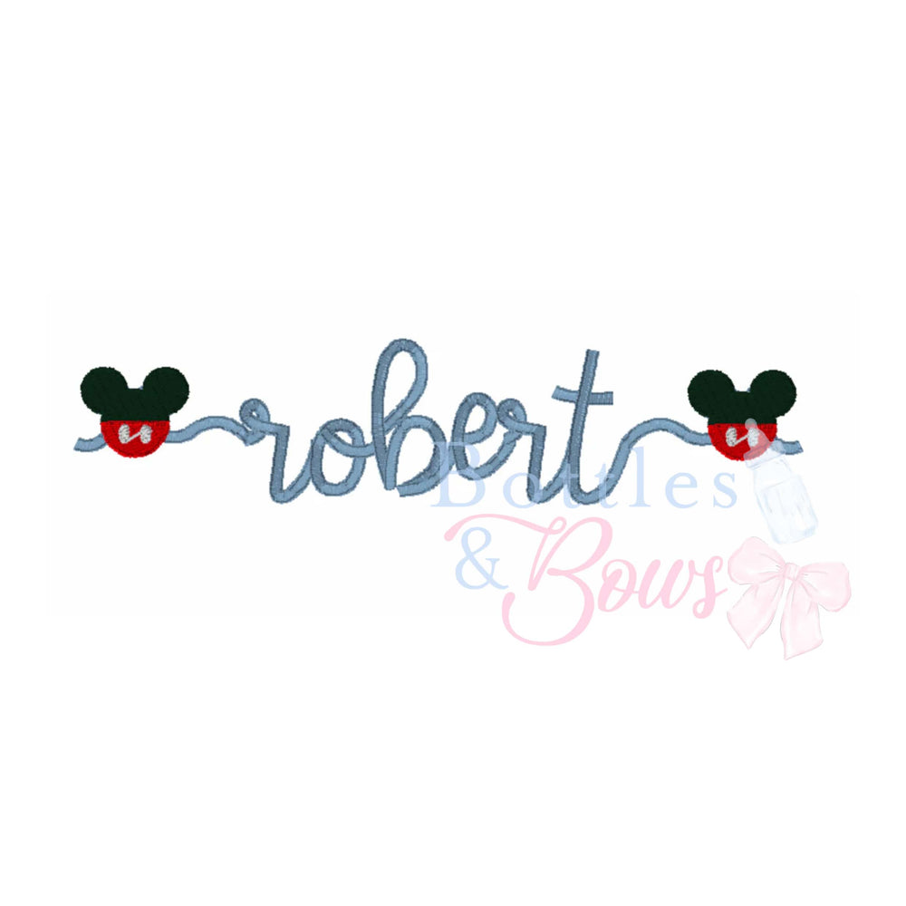 Mouse Name Embroidery Font