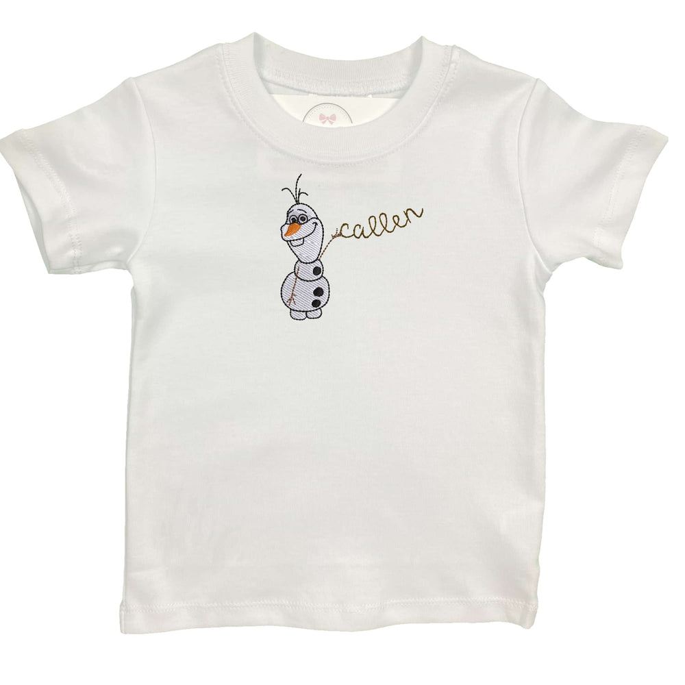 Embroidered Frozen Snowman Shirt