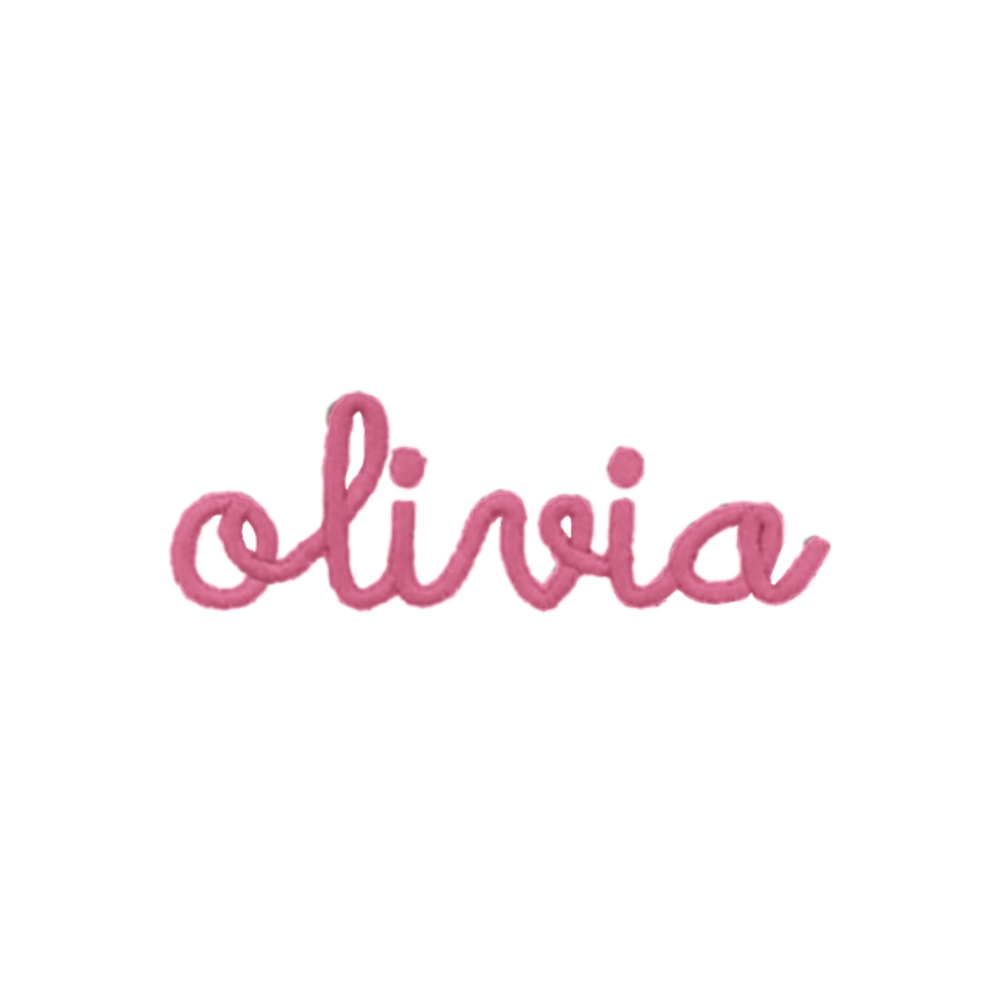 Olivia Font Embroidery Design