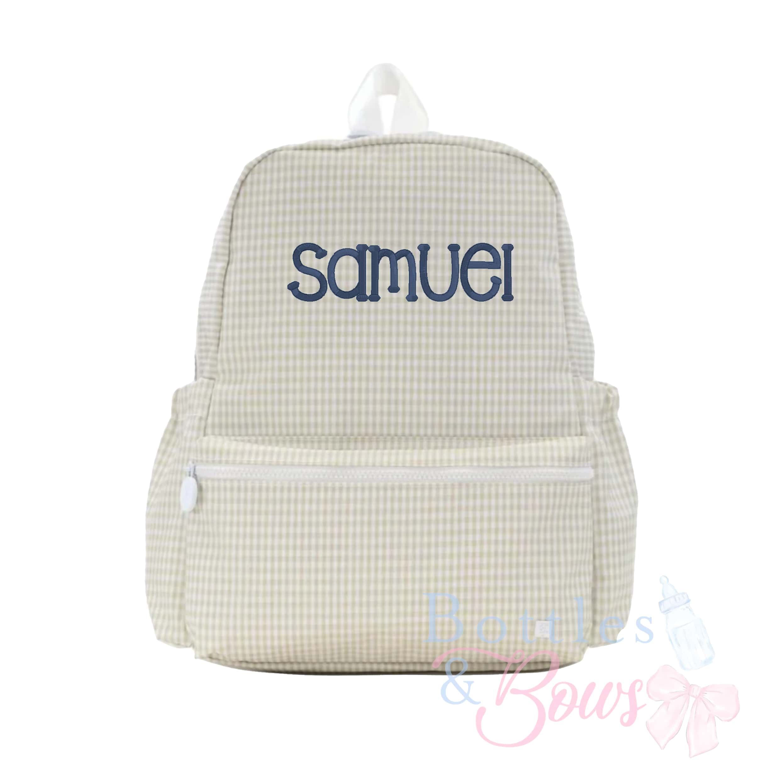 Pearl Grey Embroidered Backpack - Thumbnail 2