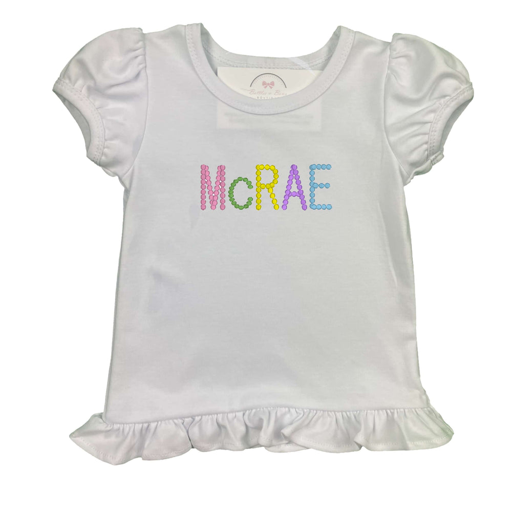 Colorful Name Embroidered Shirt