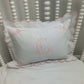 Pink Nursery Pillow with Monogram and Bows