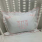 Pink Nursery Pillow with Monogram and Bows