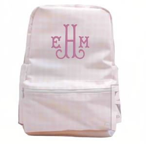 Pink Plaid Gingham Backpack