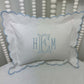 Blue Nursery Pillow with Monogram