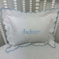 Blue Nursery Pillow with Monogram