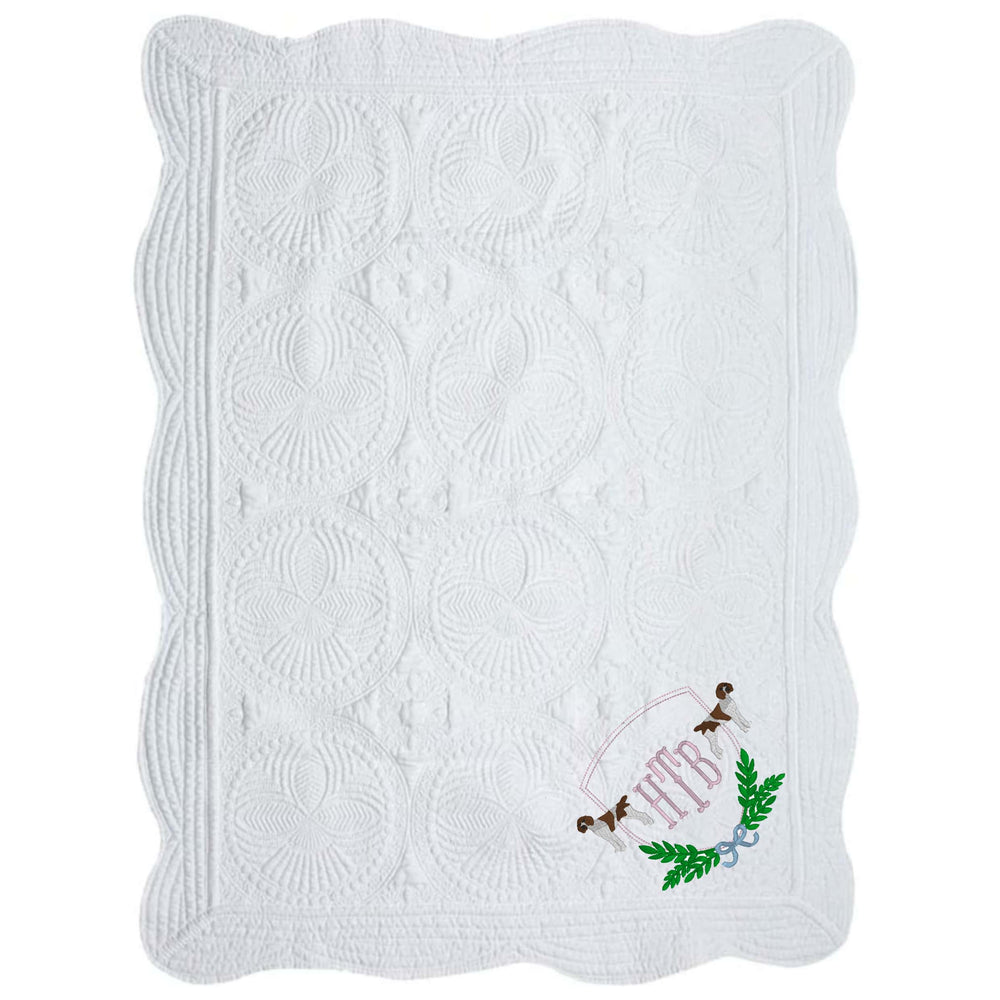 Pointer Embroidered Quilt