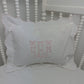 Pink Polka Dot Nursery Pillow with Monogram