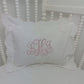 Pink Polka Dot Nursery Pillow with Monogram