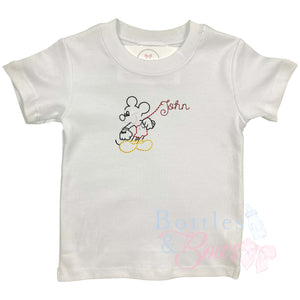Mouse Name Embroidered Shirt