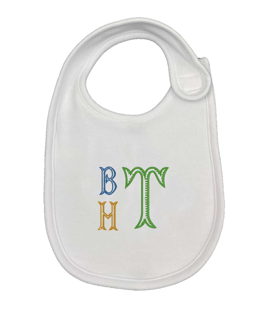 Embroidered Initial Bib